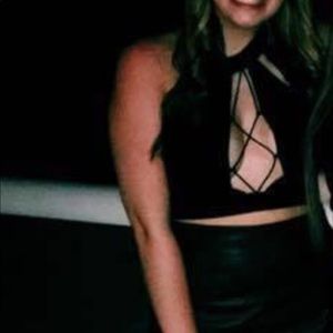 Lace Up Black Crop Top